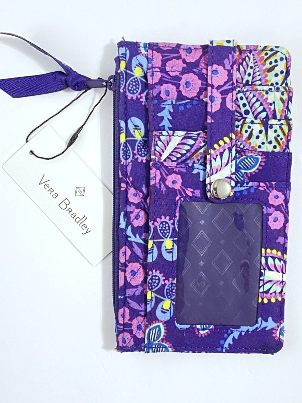 Vera Bradley Ultimate Credit Card Case Wallet Batik Leaves NWT